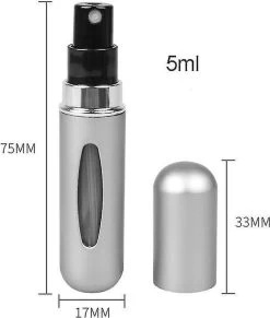 Fuzi Tools - Parfum Verstuiver - 5ML - Matt Grijs - Hervulbaar - Reisflesje - Mini Parfum Flesje -Luxe Geur Verkoopwinkel 1020x1200 3