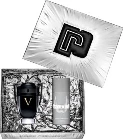 Paco Rabanne Invictus Victory Giftset -100 Ml Eau De Parfum Spray + 150 Ml Deodorant Spray - Cadeauset Voor Heren