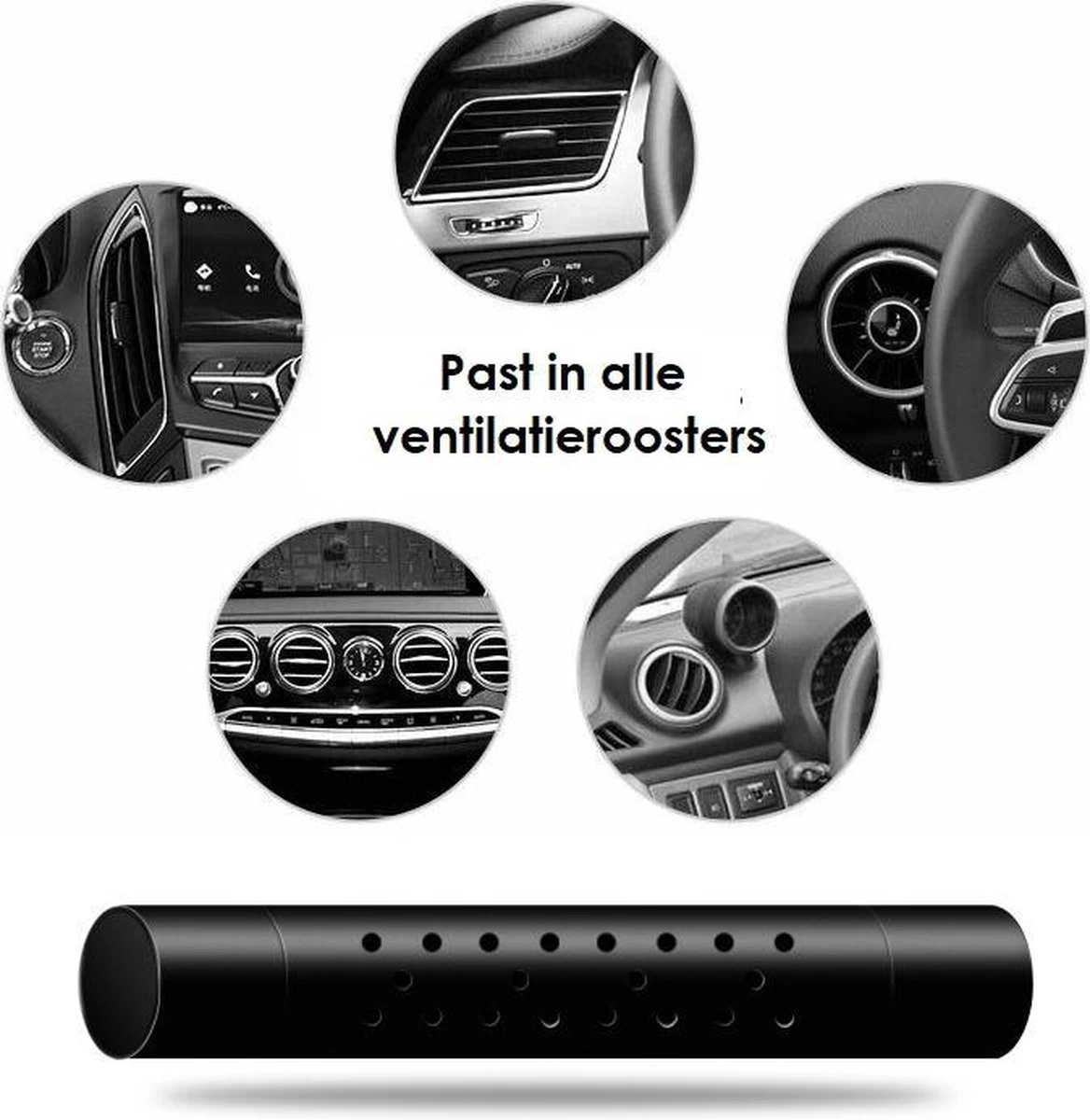 Autoparfum - Luchtverfrisser Auto - Inclusief 5 Geuren - Luxe Design - ZWART - Hervulbaar - Fris 6 Autoparfum - Luchtverfrisser Auto - Inclusief 5 Geuren - Luxe Design - ZWART - Hervulbaar - Fris - Afbeelding 6