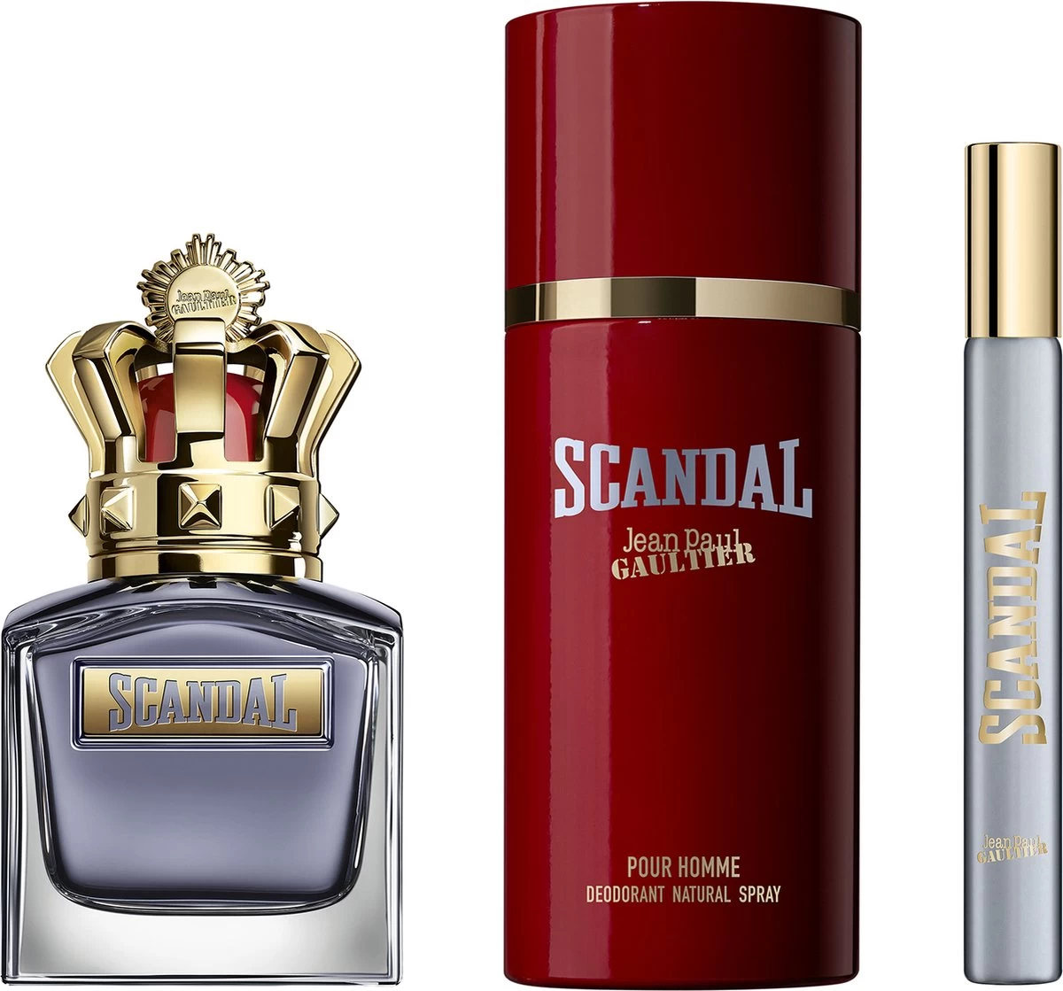 Jean Paul Gaultier Scandal Pour Homme Giftset - 50 Ml Eau De Toilette Spray + 10 Ml Eau De Toilette Tasspray + 150 Ml Deospray - Cadeauset Voor Heren 2 Jean Paul Gaultier Scandal Pour Homme Giftset - 50 Ml Eau De Toilette Spray + 10 Ml Eau De Toilette Tasspray + 150 Ml Deospray - Cadeauset Voor Heren - Afbeelding 2