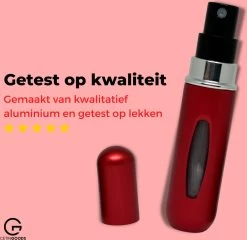 Cetins - Parfum Verstuiver Navulbaar - Mini Parfum Flesje - Reisflesje – Matt Rood -Luxe Geur Verkoopwinkel 1200x1165 3