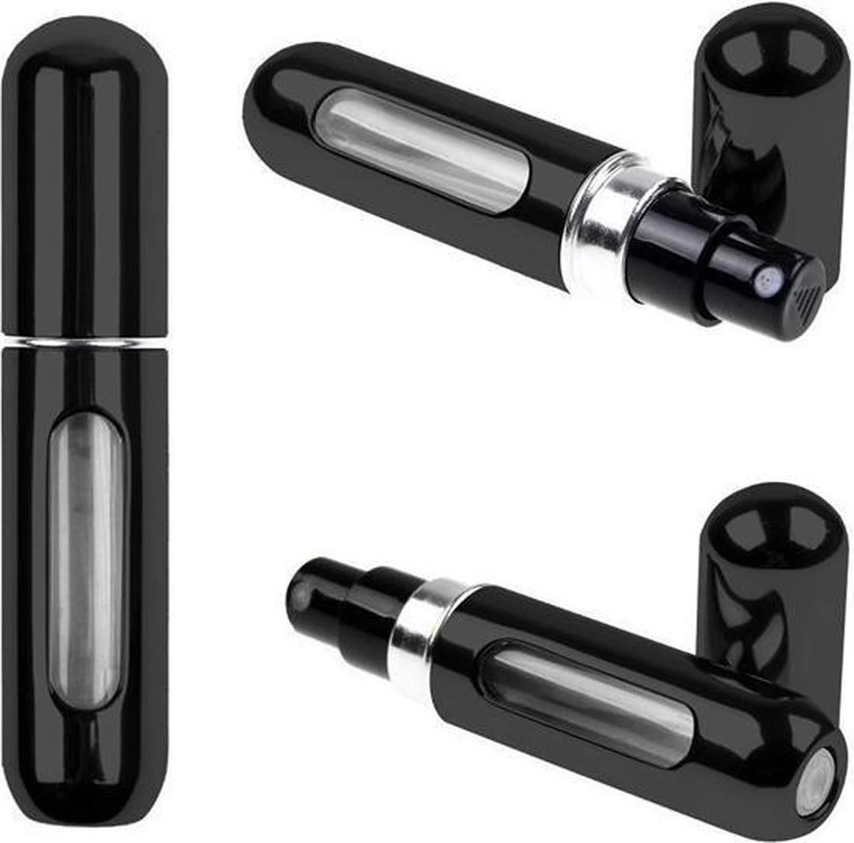 Fuzi Tools - Parfum Verstuiver - 5ML - Zwart - Hervulbaar - Reisflesje - Mini Parfum Flesje 5 Fuzi Tools - Parfum Verstuiver - 5ML - Zwart - Hervulbaar - Reisflesje - Mini Parfum Flesje - Afbeelding 5