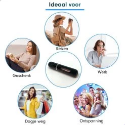 MaxedMore Navulbare Parfumverstuiver 5ml Zwart - 65 Keer Spraybare Parfum Verstuiver - Hervulbaar Tasverstuiver Voor Parfum - Meeneem Mini Geur Flesje Voor Op Reis - Lipstick Formaat Navulbaar Parfumflesje -Luxe Geur Verkoopwinkel 1200x1200 386