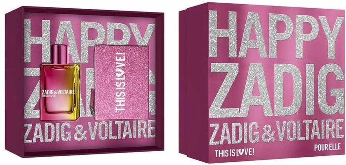 Zadig & Voltaire This Is Love! Giftset - 50 Ml Eau De Parfum + Toilettas - Geurengeschenkset 1 Zadig & Voltaire This Is Love! Giftset - 50 Ml Eau De Parfum + Toilettas - Geurengeschenkset