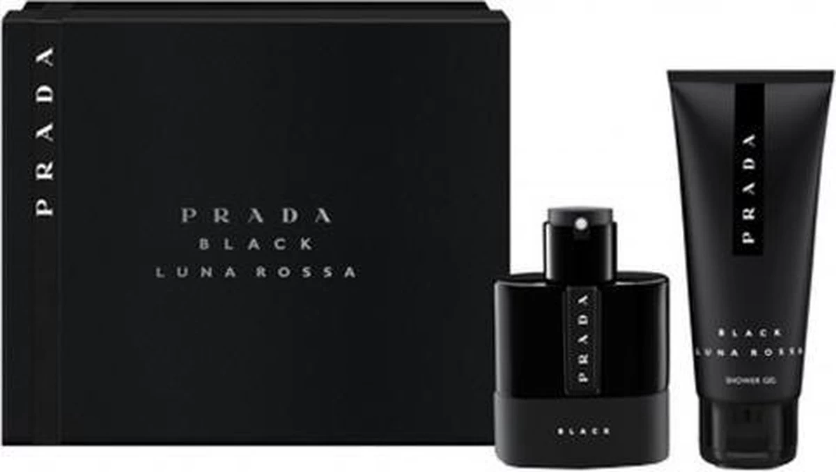 Prada Luna Rossa Black Giftset - 50 Ml Eau De Parfum Spray + 100 Ml Showergel - Cadeauset Voor Heren 2 Prada Luna Rossa Black Giftset - 50 Ml Eau De Parfum Spray + 100 Ml Showergel - Cadeauset Voor Heren - Afbeelding 2
