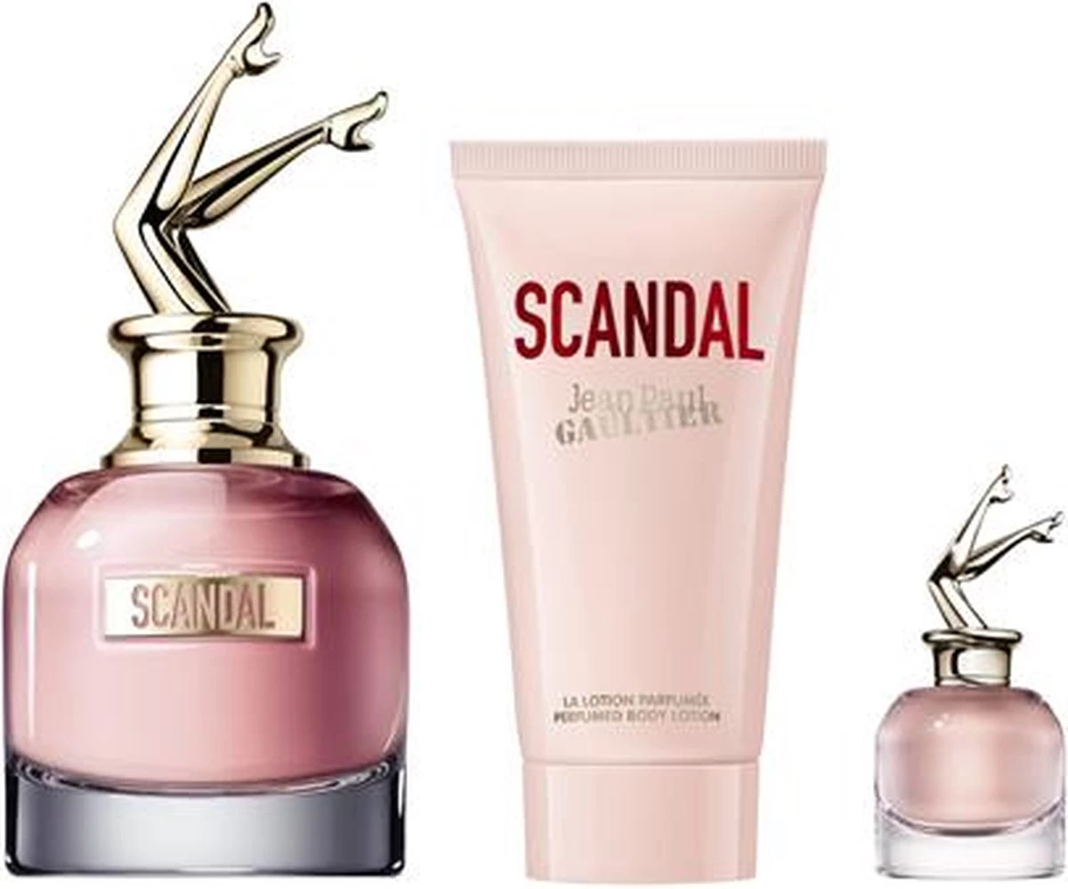 Jean Paul Gaultier Scandal Giftset - 50 Ml Eau De Parfum Spray + 6 Ml Eau De Parfum Tasspray + 75 Ml Bodylotion - Cadeauset Voor Dames 2 Jean Paul Gaultier Scandal Giftset - 50 Ml Eau De Parfum Spray + 6 Ml Eau De Parfum Tasspray + 75 Ml Bodylotion - Cadeauset Voor Dames - Afbeelding 2