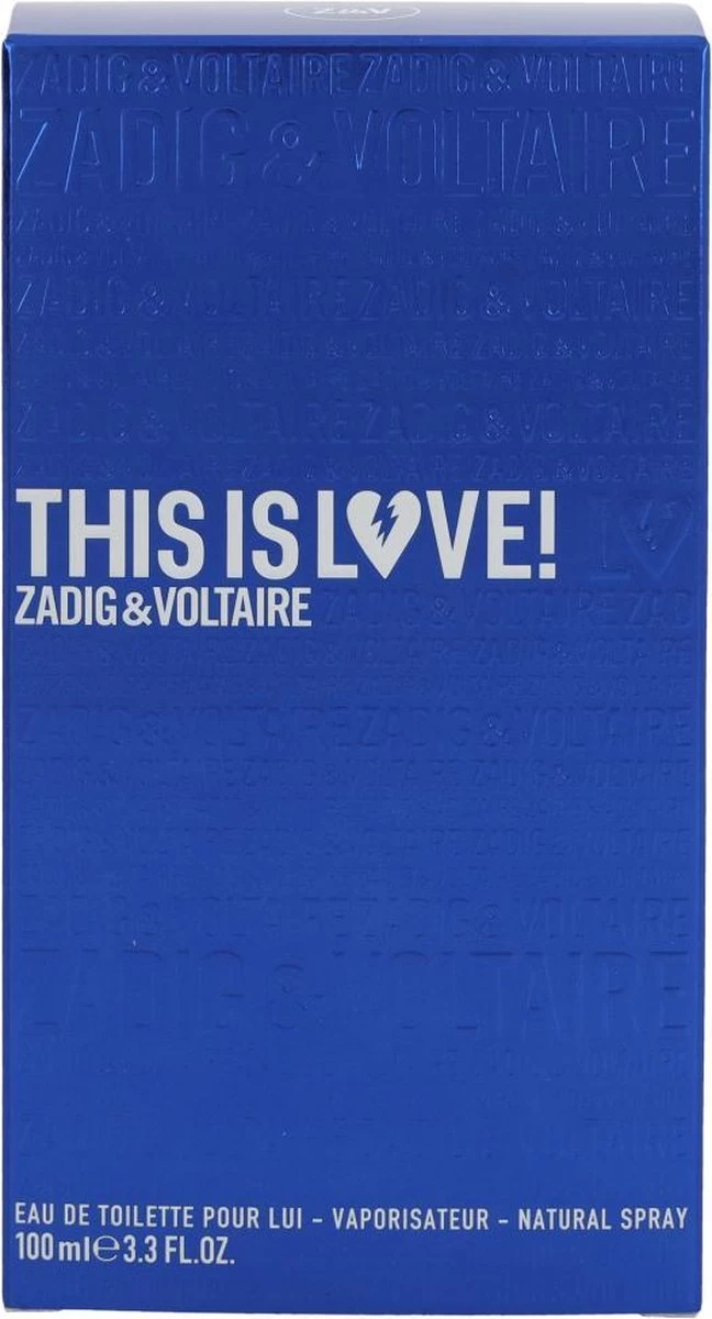 Zadig & Voltaire This Is Love! 100 Ml - Eau De Toilette - Herenparfum 8 Zadig & Voltaire This Is Love! 100 Ml - Eau De Toilette - Herenparfum - Afbeelding 8
