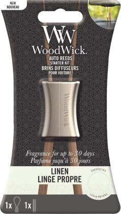 WoodWick Auto Reed Starter Kit - Linen