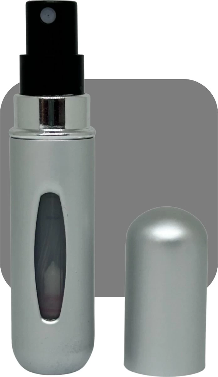 Cetins - Parfum Verstuiver Navulbaar - Mini Parfum Flesje - Reisflesje – Matt Grijs - 1 Cetins - Parfum Verstuiver Navulbaar - Mini Parfum Flesje - Reisflesje – Matt Grijs -
