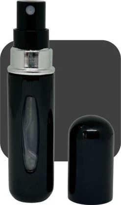Cetins - Parfum Verstuiver Navulbaar - Mini Parfum Flesje - Reisflesje – Zwart