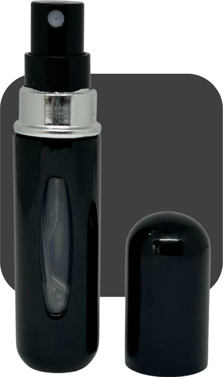 Cetins - Parfum Verstuiver Navulbaar - Mini Parfum Flesje - Reisflesje – Zwart 1 Cetins - Parfum Verstuiver Navulbaar - Mini Parfum Flesje - Reisflesje – Zwart