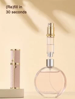 Hervulbare Parfumverstuiver-5ml-Mini Parfumverstuiver-Kleine Spuitfles Voor Parfum-Lege Parfumflesje Voor Op Reis Glasspray Draagbaar Parfumpakket Met Lederen Hoes - Mandarijn Groen -Luxe Geur Verkoopwinkel 900x1200 10