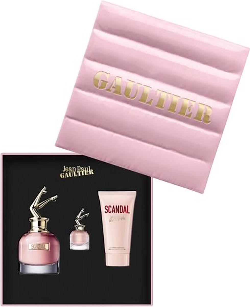 Jean Paul Gaultier Scandal Giftset - 50 Ml Eau De Parfum Spray + 6 Ml Eau De Parfum Tasspray + 75 Ml Bodylotion - Cadeauset Voor Dames 1 Jean Paul Gaultier Scandal Giftset - 50 Ml Eau De Parfum Spray + 6 Ml Eau De Parfum Tasspray + 75 Ml Bodylotion - Cadeauset Voor Dames