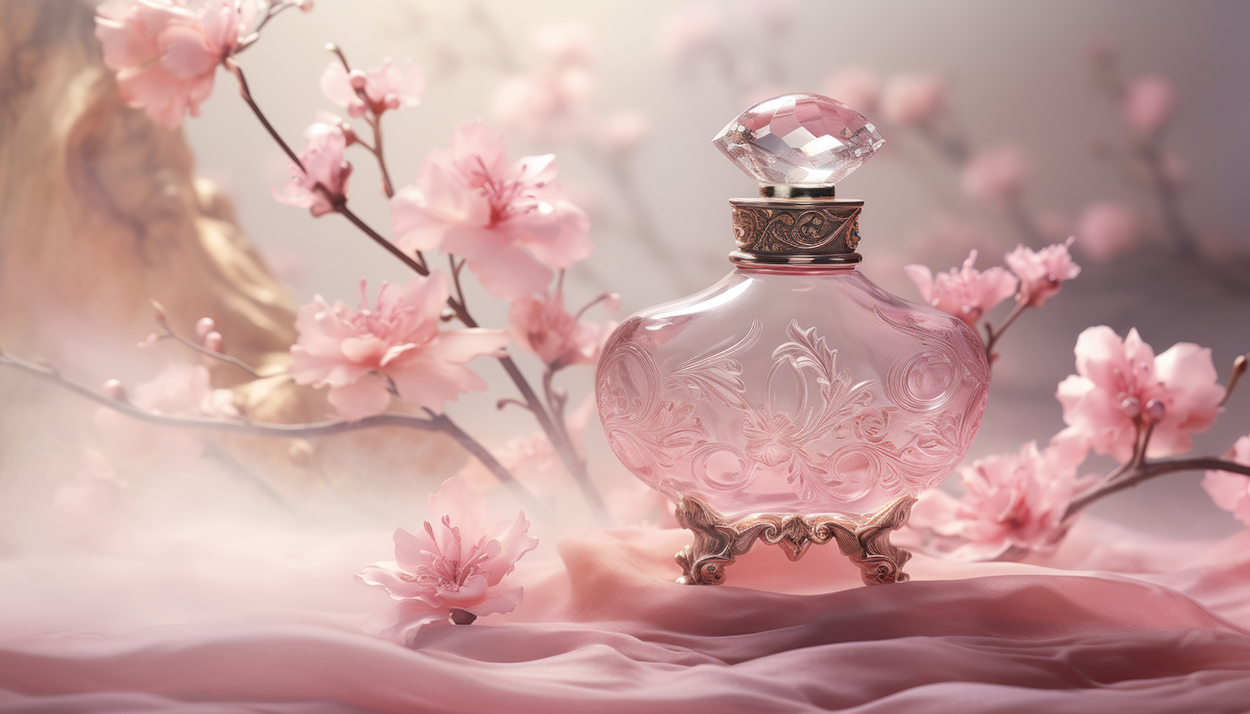 Luxe Geur Verkoopwinkel -Luxe Geur Verkoopwinkel vecteezy ai generated perfume bottle with some pink flowers and some 35757147